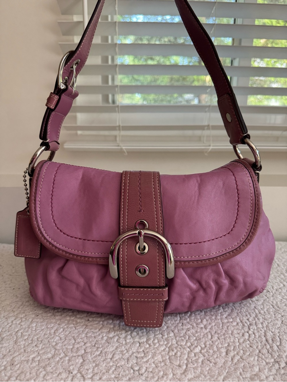 Coach Y2K Pink Soho Flap Shoulder Bag F15204